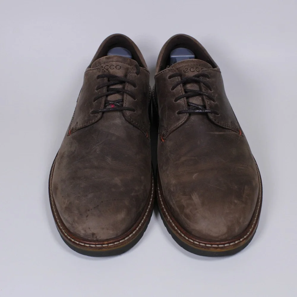 ECCO Ian Men's Brown Oiled Nubuck Leather Oxford Derby Size 40 / 6.5US / 6UK